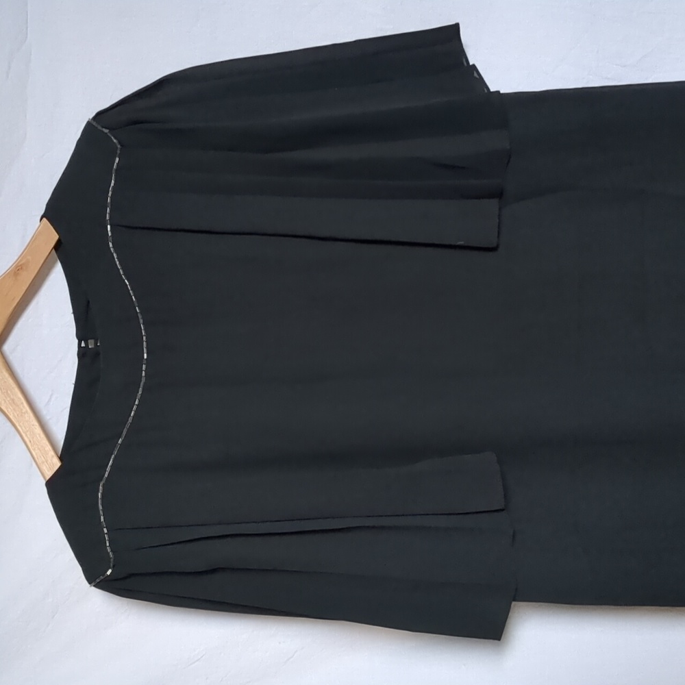 Tobi dress vintage Black cutout beaded sz Small - Picture 3 of 12